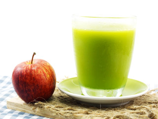 green devil avocado smoothie  selective focus