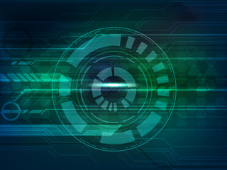 Hi-tech circle for Technology concept.