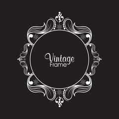 VIntage frame with floral decoration.