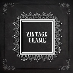 Floral design decorated beautiful Vintage frame.