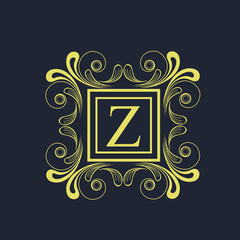 Premium monogram with English Alphabet Z.