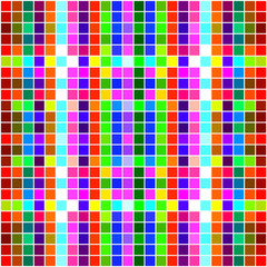 Colorful square pixel mosaic background. Vector illustration
