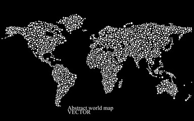 Abstract world map. Colorful background. Vector illustration