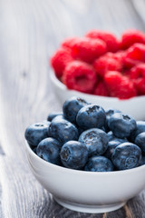 Raspberry and blueberry