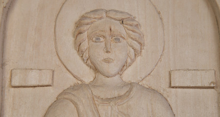 Orthodox saints carved out of wood