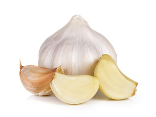  garlic on white background
