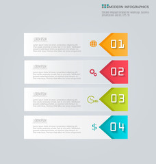Infographics template for business, education, web design, banners, brochures, flyers. Vector illustration.