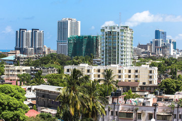 New modern buildings in Dar-es-Salaam, Africa