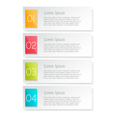 Business infographics tabs template for presentation, education, web design, banners, brochures, flyers. Brown and pink colors. Vector illustration.