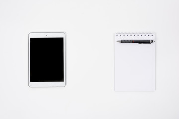 Top View Tablet Paper Book