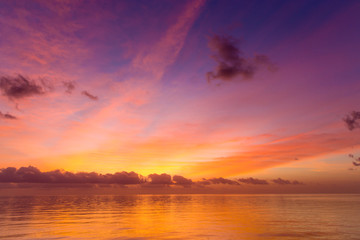 Fototapeta na wymiar sunset above the sea