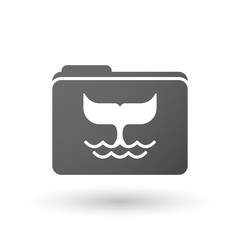 Isolated folder icon with a whale tail