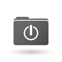 Isolated folder icon with an off button