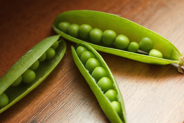 Green peas closeup