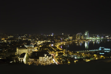 Fototapeta na wymiar Baku panorama with highland park