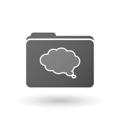 Isolated folder icon with a comic cloud balloon