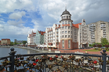 KALININGRAD, RUSSIA - JUNE 21, 2015: A view of Kayzerkhof hotel