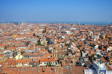 Fototapeta na wymiar Venice roofs, in Venice, Veneto, Italy