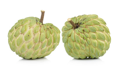 custard apple on white background