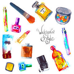 watercolor cosmetics and perfumes