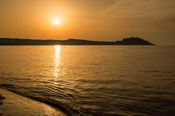 Sunset over Calvi in Balagne region of Corsica