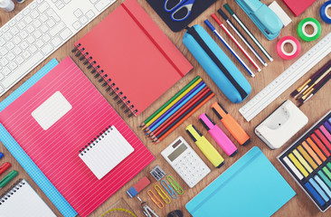 School utensils background