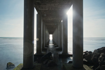 Fototapeta premium under the dock - long exposure