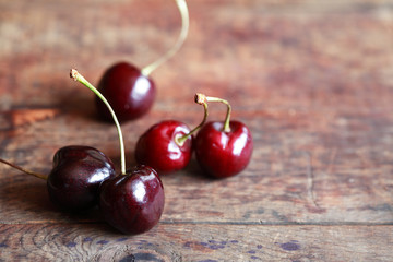 Cherries On Wood