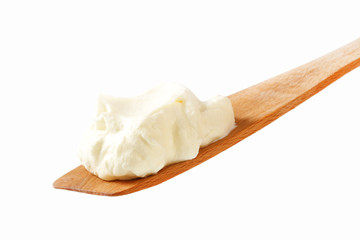 Cream on spatula