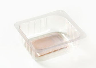 Fototapeta na wymiar Small plastic food container