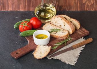 Sliced bread Ciabatta