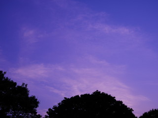 Fototapeta na wymiar Sky with dramatic cloudy sunset and sun
