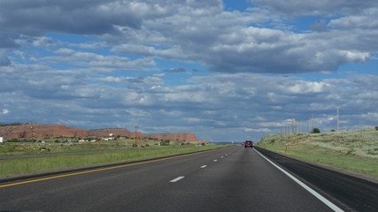 Blue skies and open road