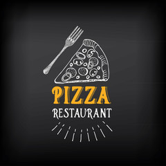Obrazy na Szkle  Odznaki restauracji menu pizzy. Szablon projektu żywności.