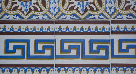 Detail of some typical portuguese tiles