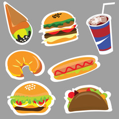 Set menu for fast food restaurants and fast food outlets