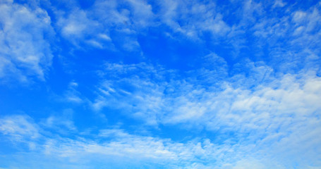 Fototapeta premium błękitne niebo z chmurą zbliżenie