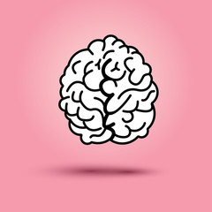 Flat design: brain