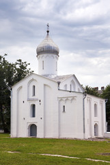 Fototapeta na wymiar Church in Yaroslav's Court, Great Novgorod, Russia