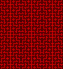 Seamless Chinese window tracery lattice geometry line pattern.
