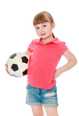 Girl with soccer ball