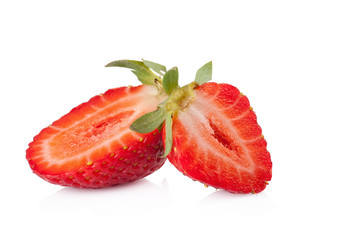 Strawberry on white background