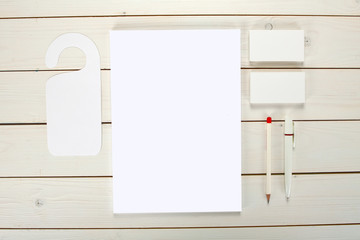 Classic white corporate identity template design. Business stati