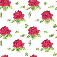 Seamless roses pattern.
