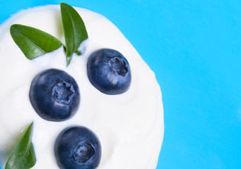 blueberries and yogurt