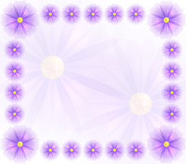 Vector background with violet flowers