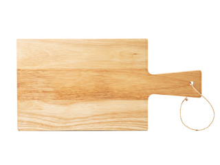 wooden cutting board isolated on white