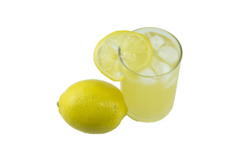 lemon juice on white background