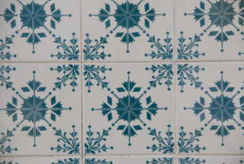 Detail of some typical portuguese tiles