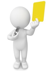 3d Männchen gelbe Karte